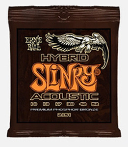 Hybrid Slinky Acoustic Phosphor Bronze .010 - .052 w/ plain G - P02151 